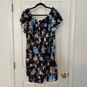 Bundle deal! Floral and striped off the shoulder dress
